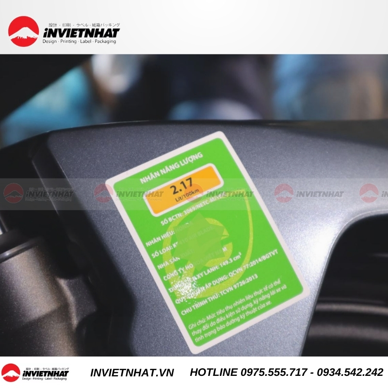 mẫu tem năng lượng xe máy SH