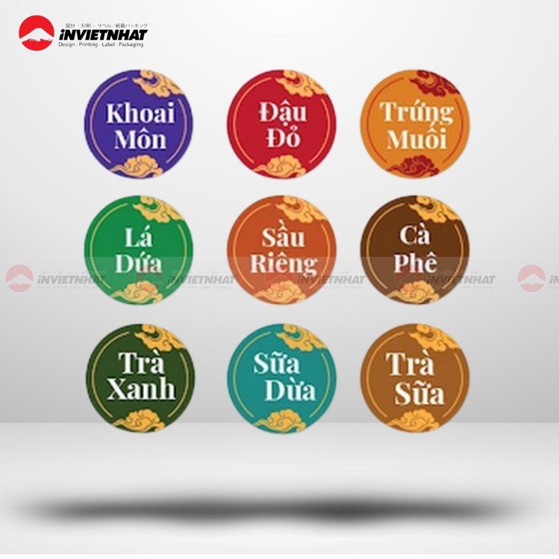 Mẫu tem nhân bánh trung thu