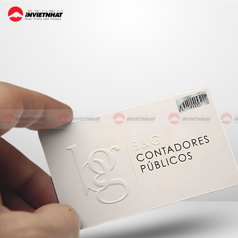 Thẻ giấy phủ bạc dạng namecard