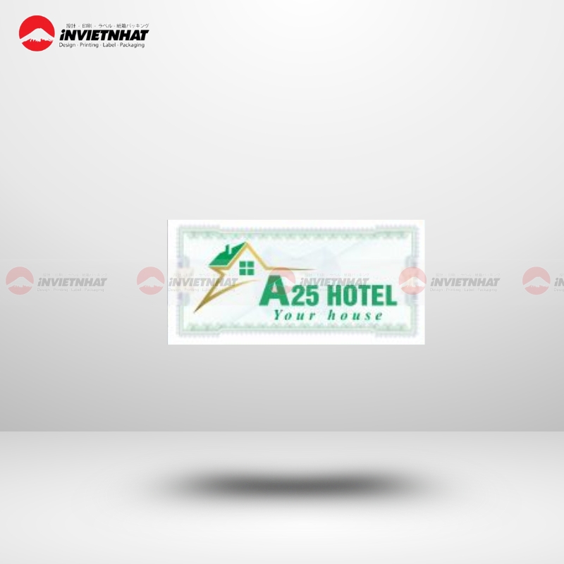 tem dán niêm phong nắp chai nước khách sạn