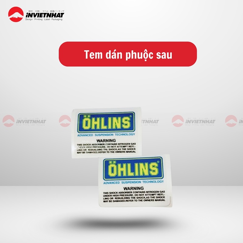 tem dán phuộc sau Ohlins