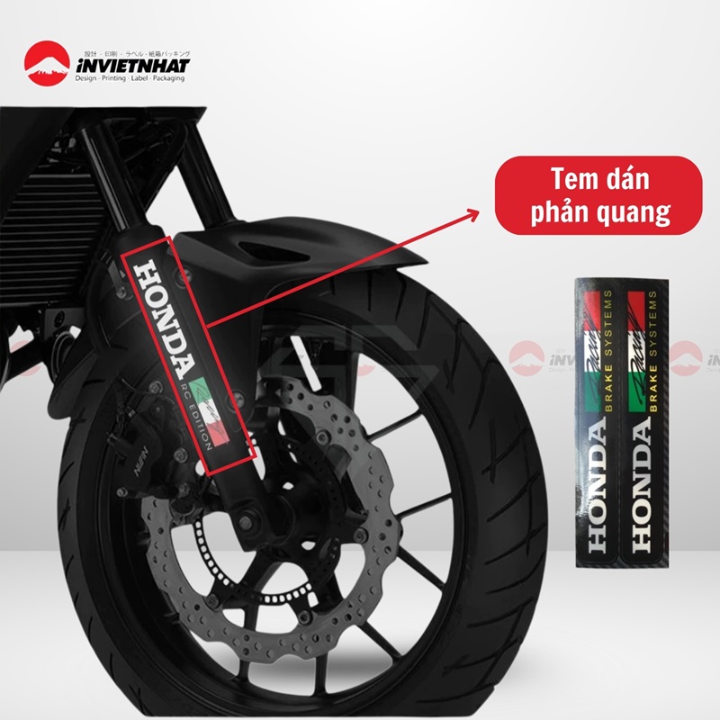 tem dán phuộc trước Honda