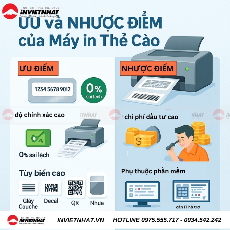 ưu nhược điểm máy in thẻ cào