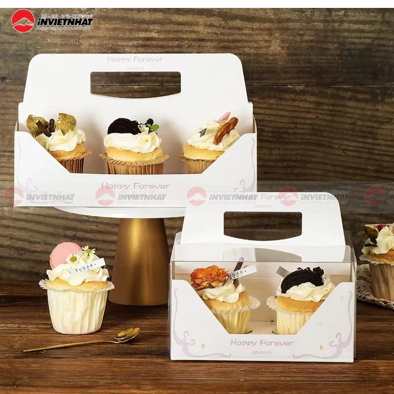 Hộp đựng bánh bông lan đẹp