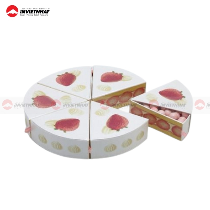 Hộp giấy đựng dâu tây hình tam giác