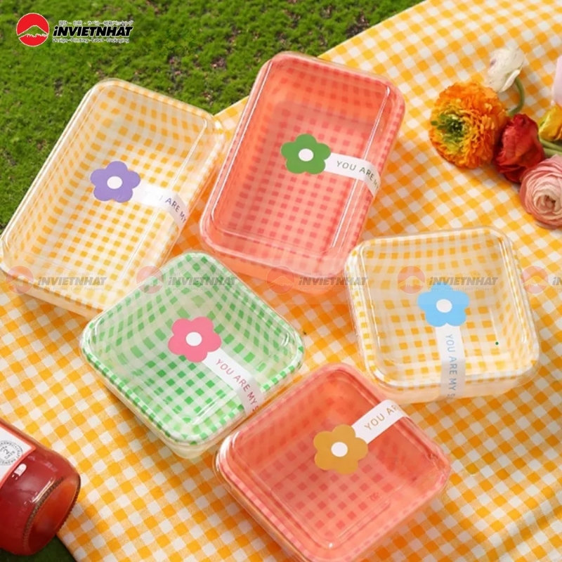 Mẫu hộp giấy caro đựng hamburger