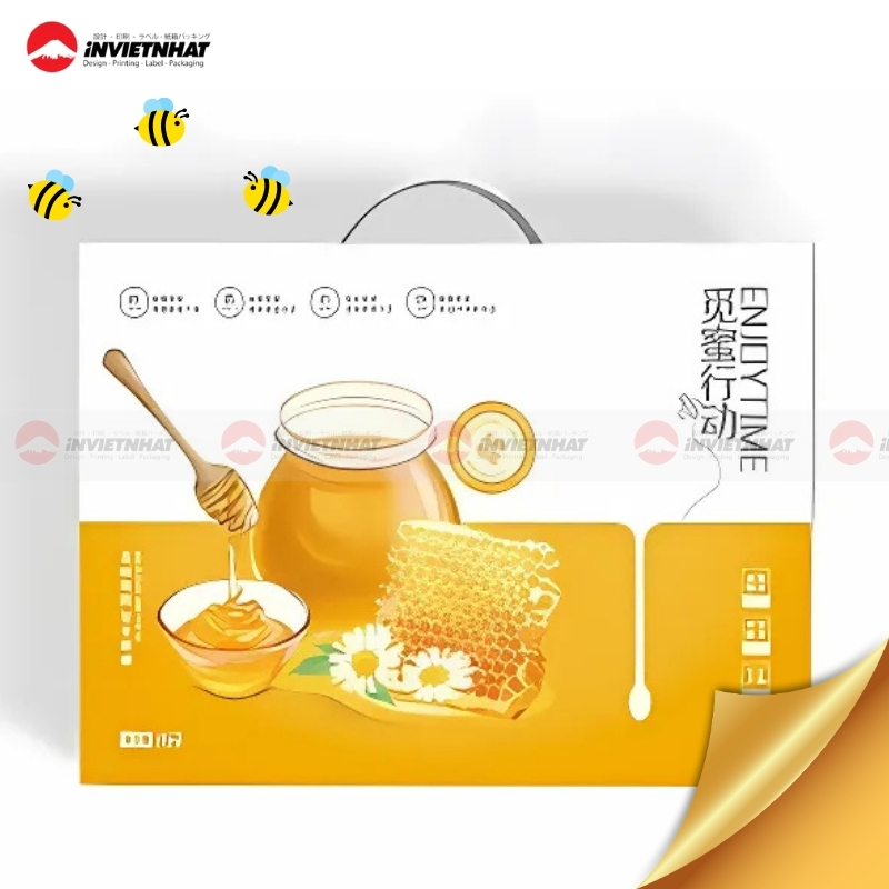 Hop giay hinh tru dung mat ong