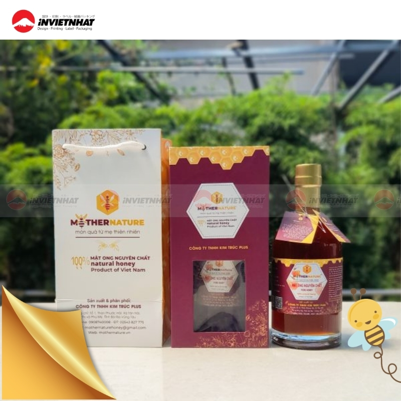 Hop giay in logo mat ong