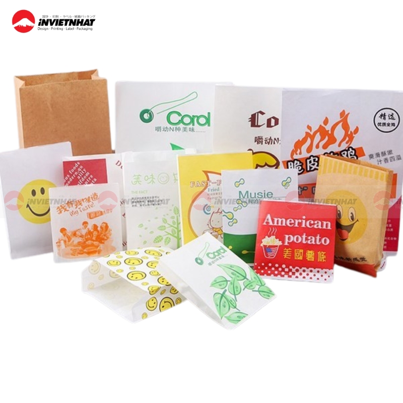 Mẫu túi giấy đựng đồ ăn nhanh