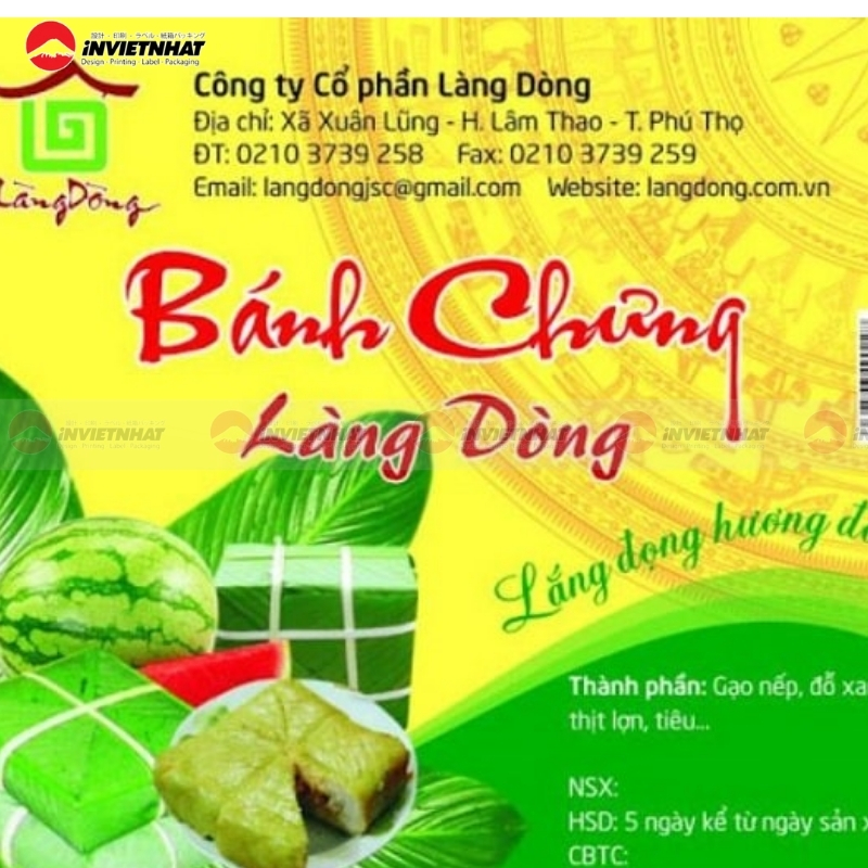 Nhãn dán bánh chưng đẹp