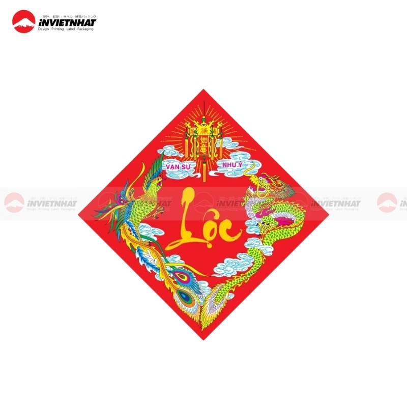 Tem dán bánh chưng truyền thống Lộc