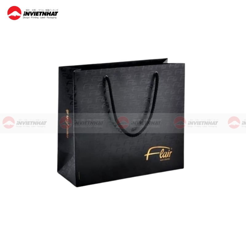 Túi giấy đen in logo