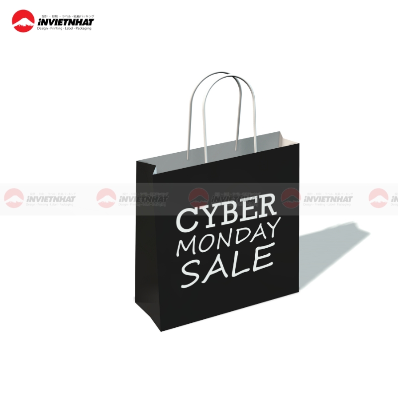 Túi giấy đen phong cách