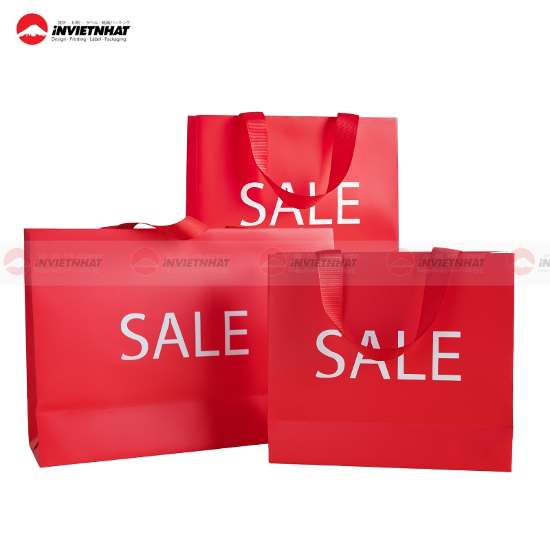 Túi giấy đỏ marketing