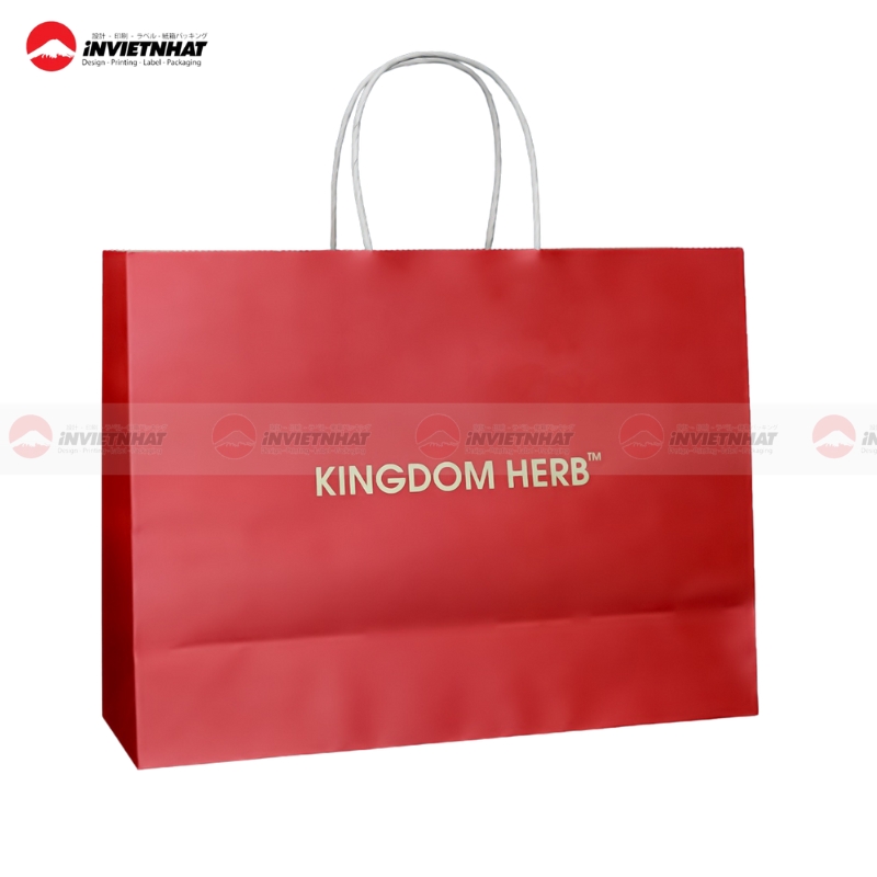 51+ Mẫu túi giấy đỏ RỰC RỠ, thiết kế ấn tượng 2025 54 Túi giấy kraft đỏ phong cách