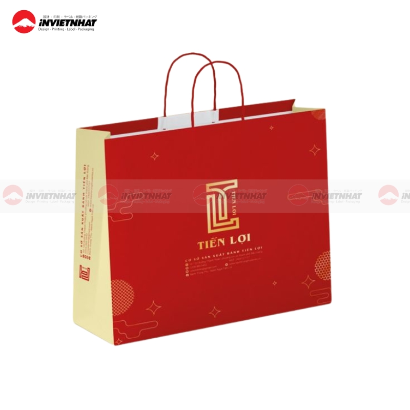 Túi giấy đỏ số lượng lớn