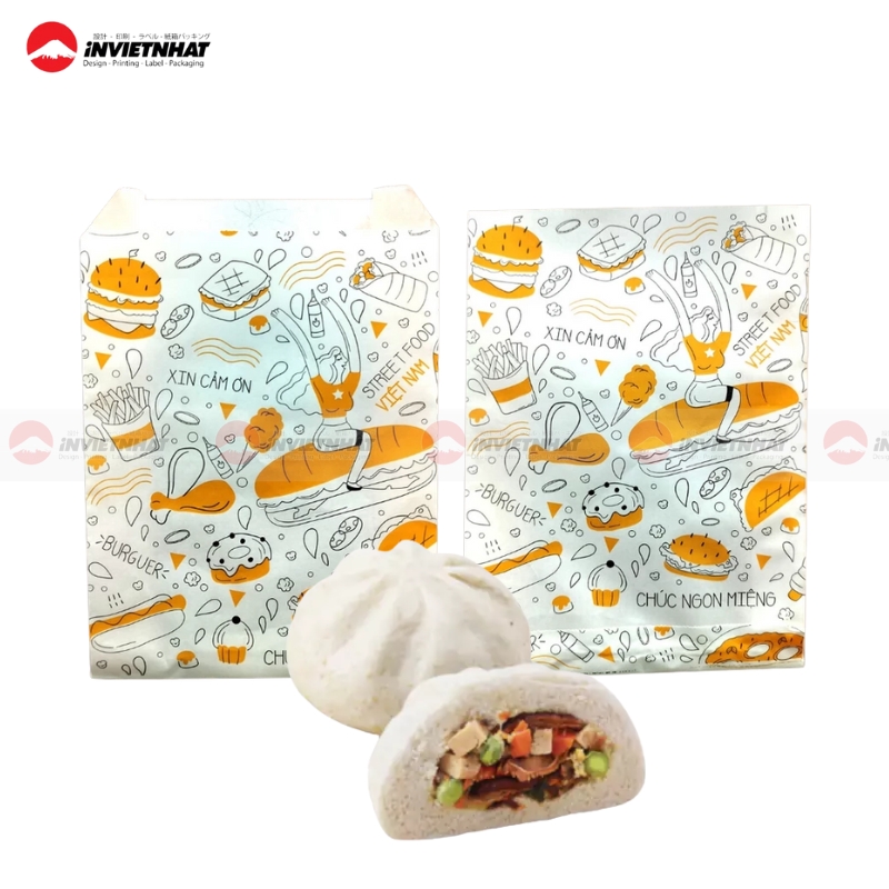 Túi giấy đựng bánh bao in ấn đẹp