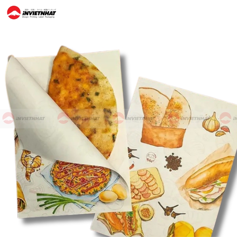 Túi giấy đựng bánh tráng nướng cho quán ăn vặt