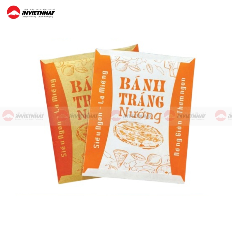 Túi giấy đựng bánh tráng nướng mẫu mã đa dạng