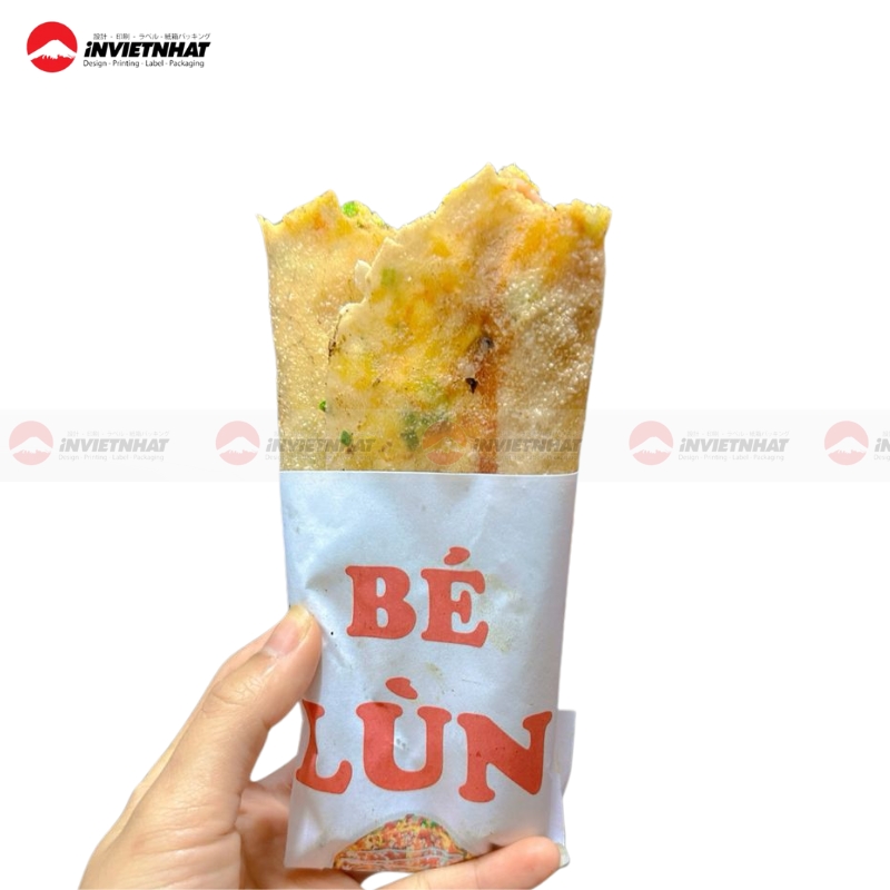 Túi giấy đựng bánh tráng nướng tiện lợi