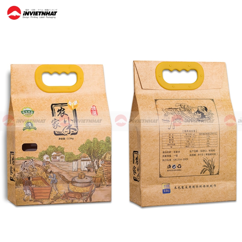 Túi giấy đựng gạo an toàn thực phẩm