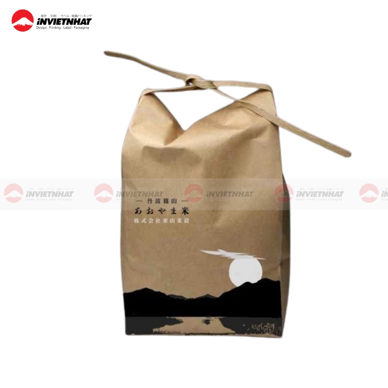 Túi giấy đựng gạo có quai