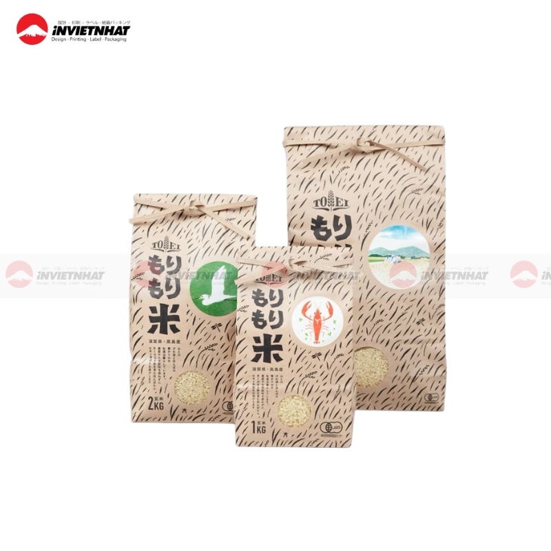 Túi giấy đựng gạo công nghiệp