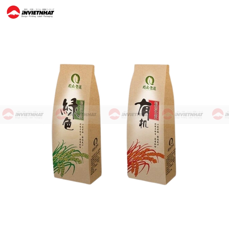 Túi giấy đựng gạo in logo