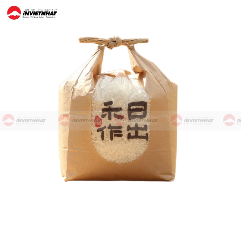 Túi giấy đựng gạo thương hiệu