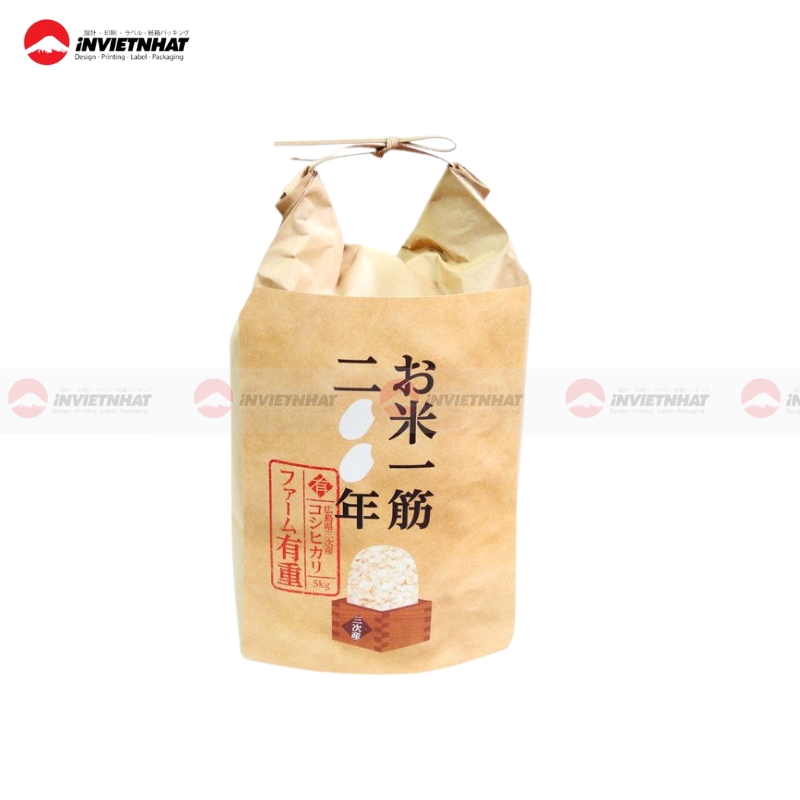 Túi giấy đựng gạo tự nhiên