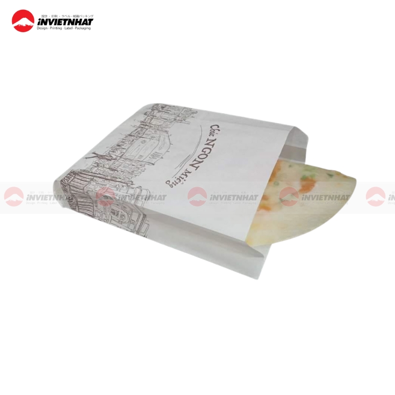Túi giấy in logo bánh tráng nướng