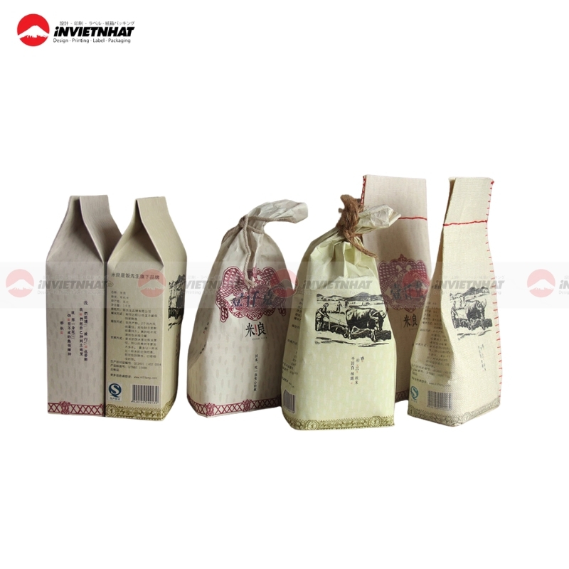 Túi giấy kraft đựng gạo