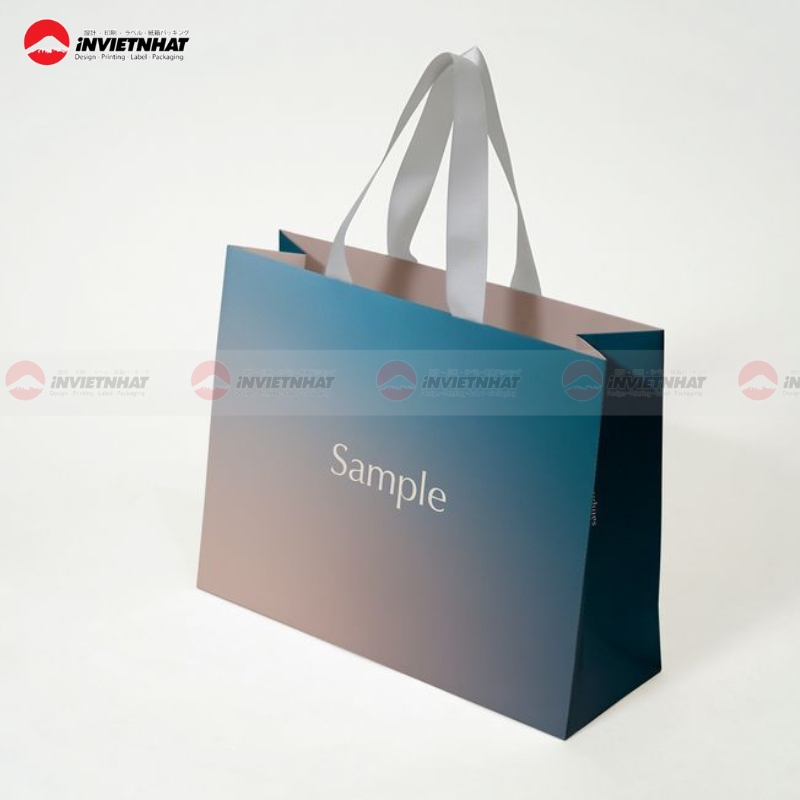 Túi giấy ruy băng đựng đồ thương hiêu