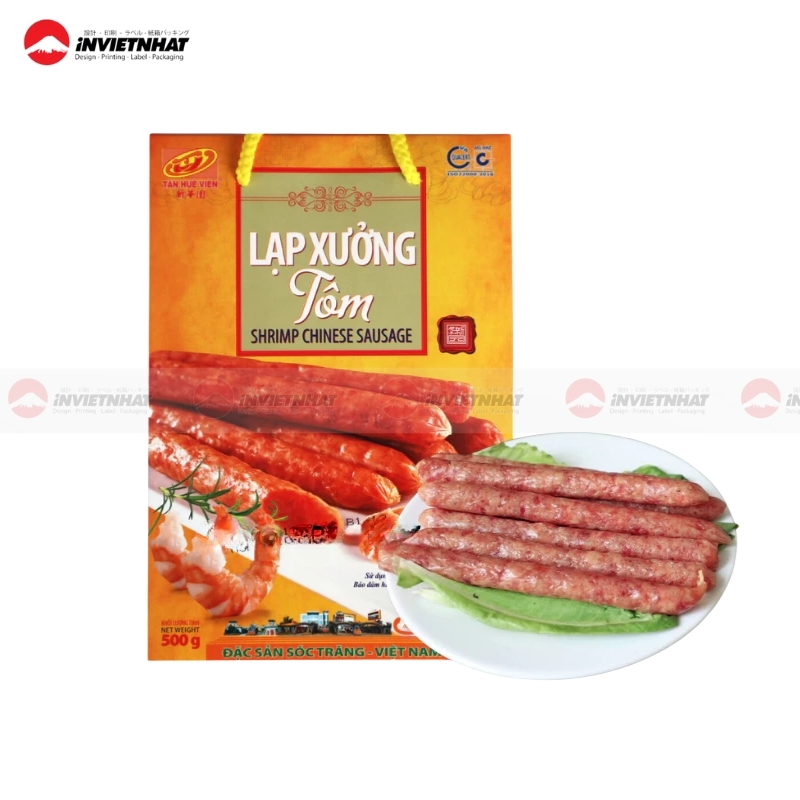 bao bì lạp xưởng bắt mắt