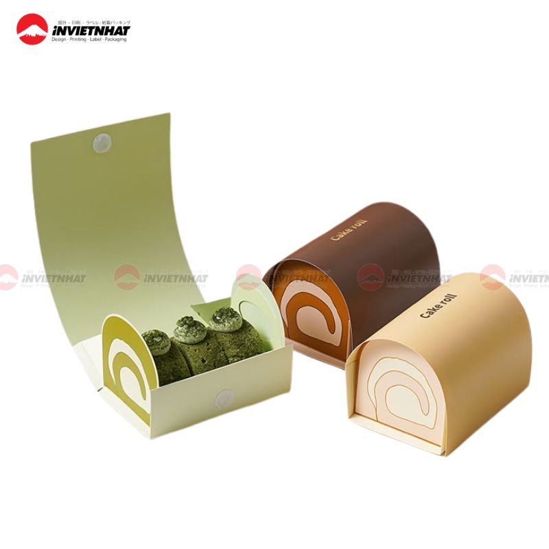 hộp giấy đựng bánh bông lan 1