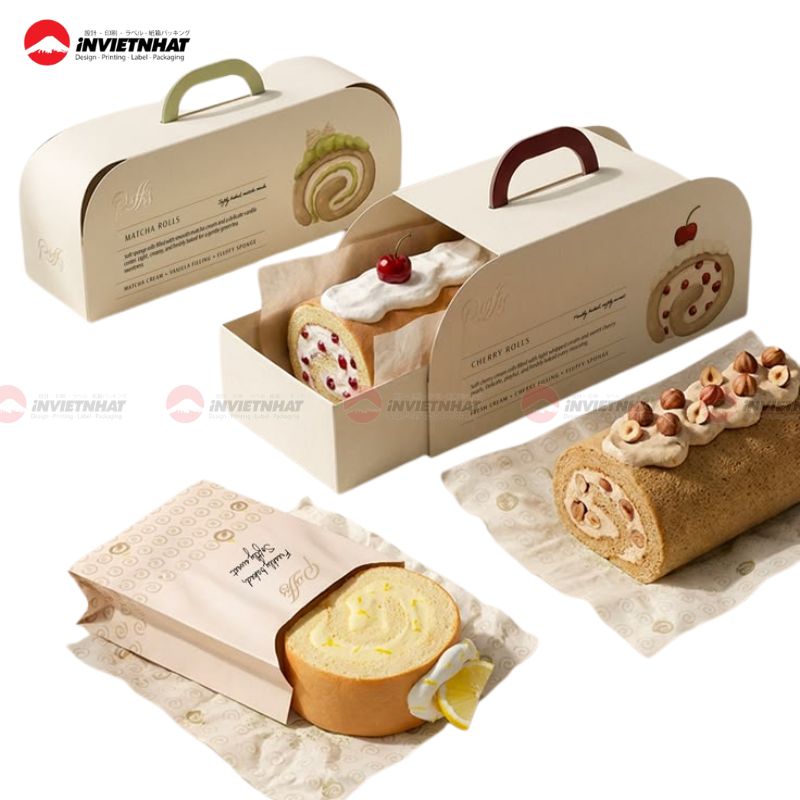 hộp giấy đựng bánh bông lan 2