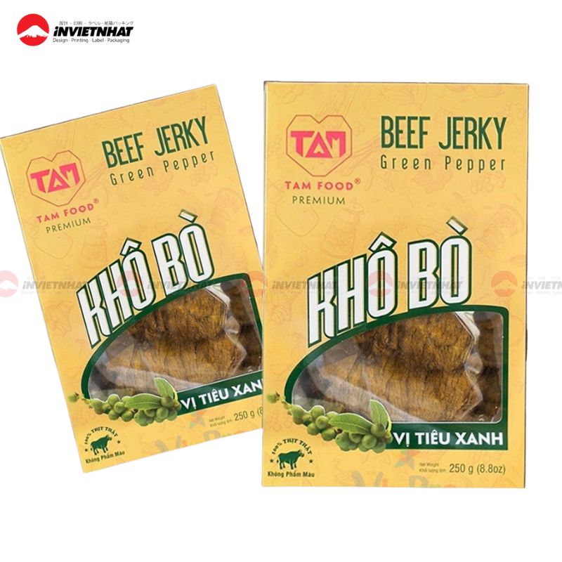 hộp giấy đựng khô bò yellow