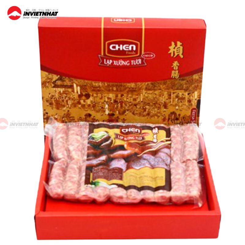 hộp giấy đựng lạp xưởng 2