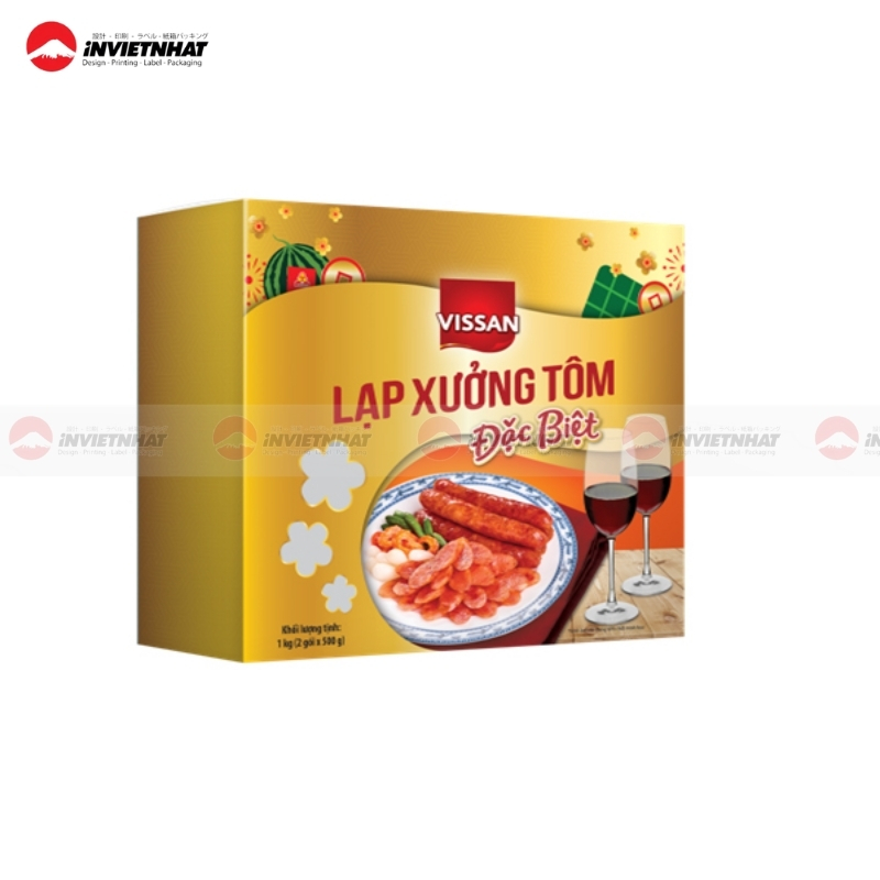 hộp giấy đựng lạp xưởng