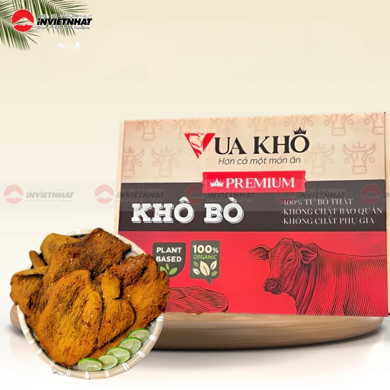 hộp giấy đựng thực phẩm khô bò