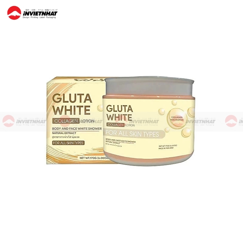 hộp giấy màu kem body