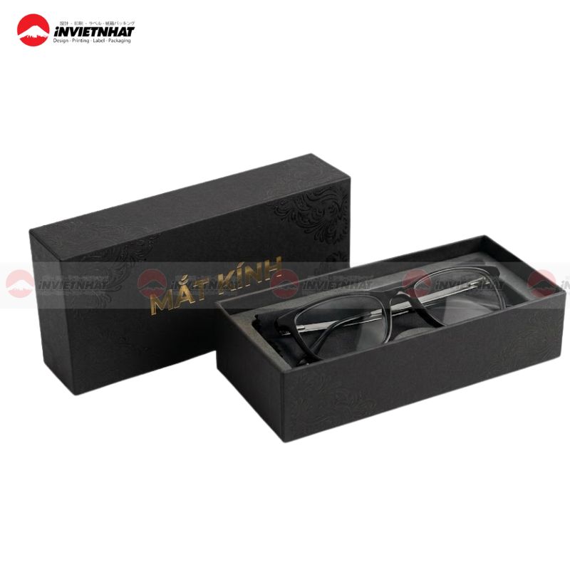hộp giấy phủ uv đựng mắt kính