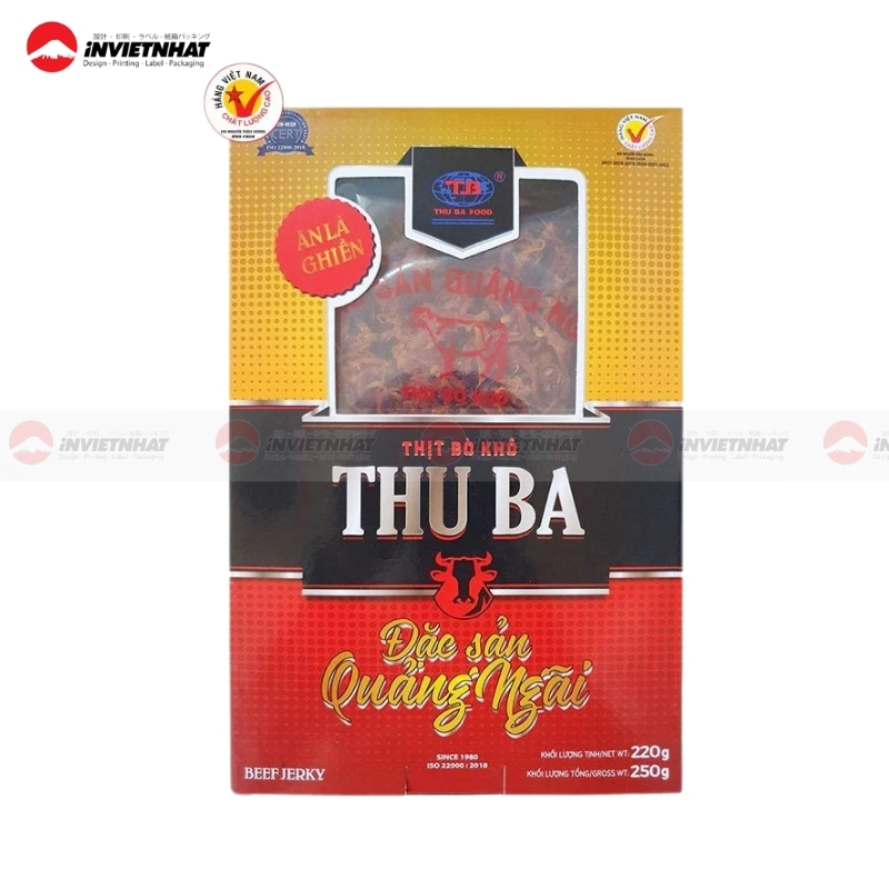 hộp khô bò thương hiệu