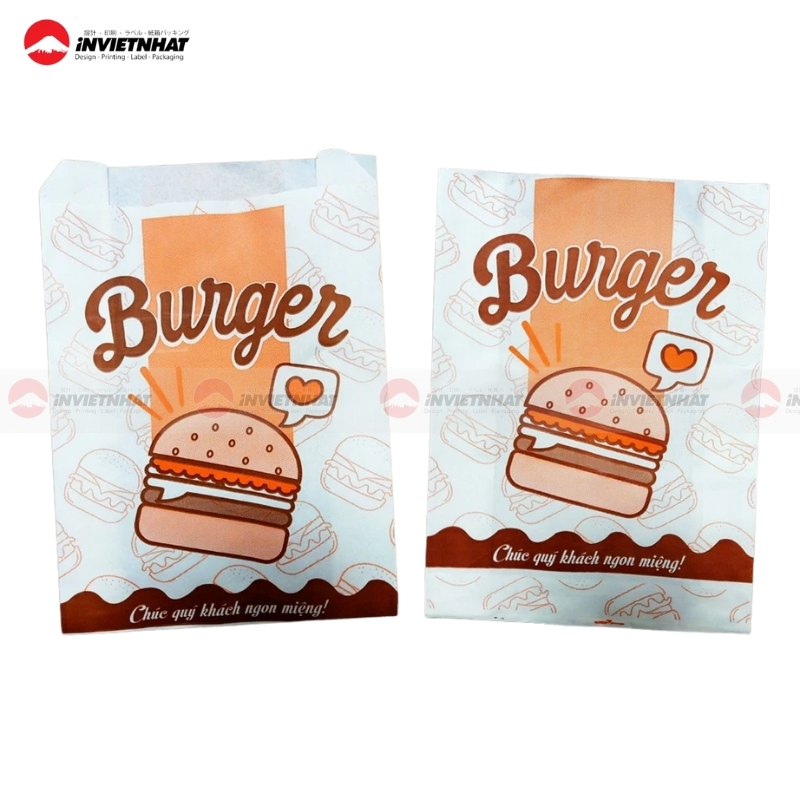 túi đựng hamburger đẹp mắt