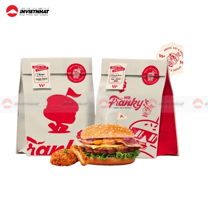 17+ Mẫu túi giấy đựng hamburger đẹp mắt, AN TOÀN vệ sinh thực phẩm 54 túi giấy chất lượng đựng hamburger