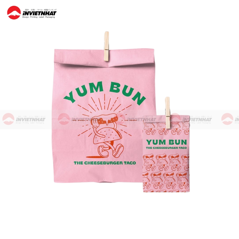 túi giấy đóng gói hamburger