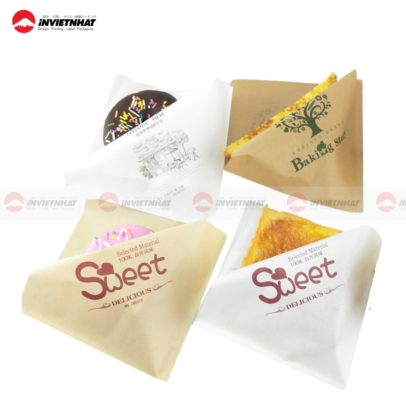 túi giấy đựng đồ ăn nhanh hình tam giác