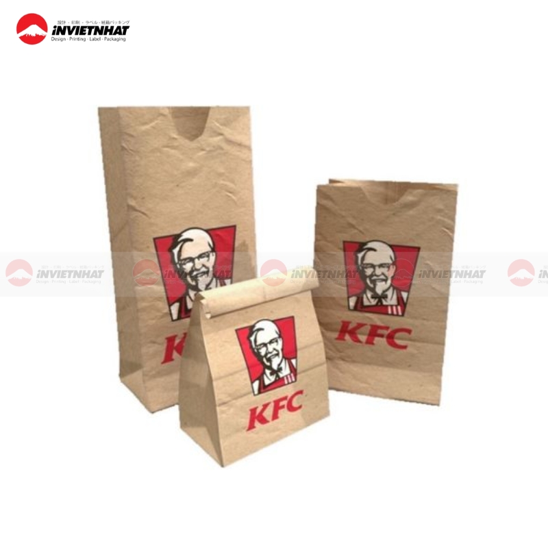 túi giấy đựng đồ ăn nhanh màu nâu kraft