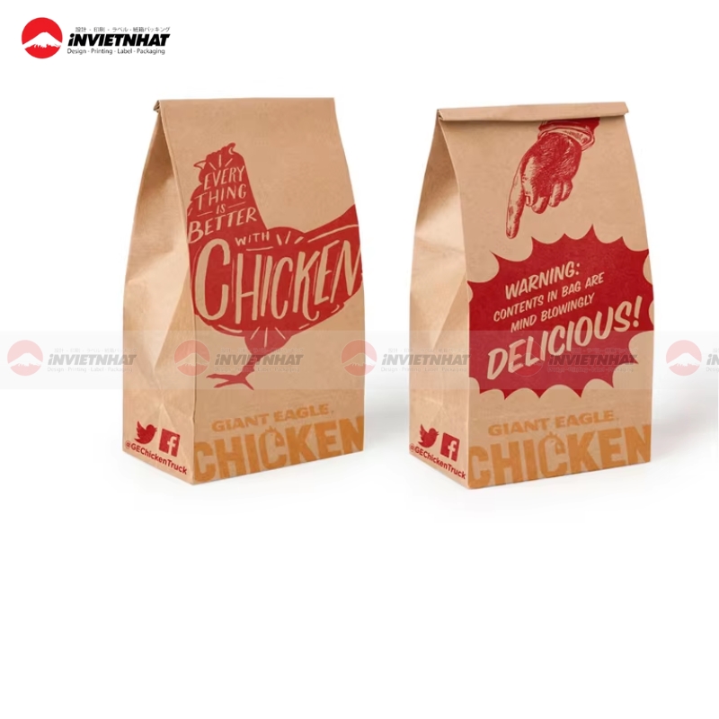 túi giấy đựng gà rán