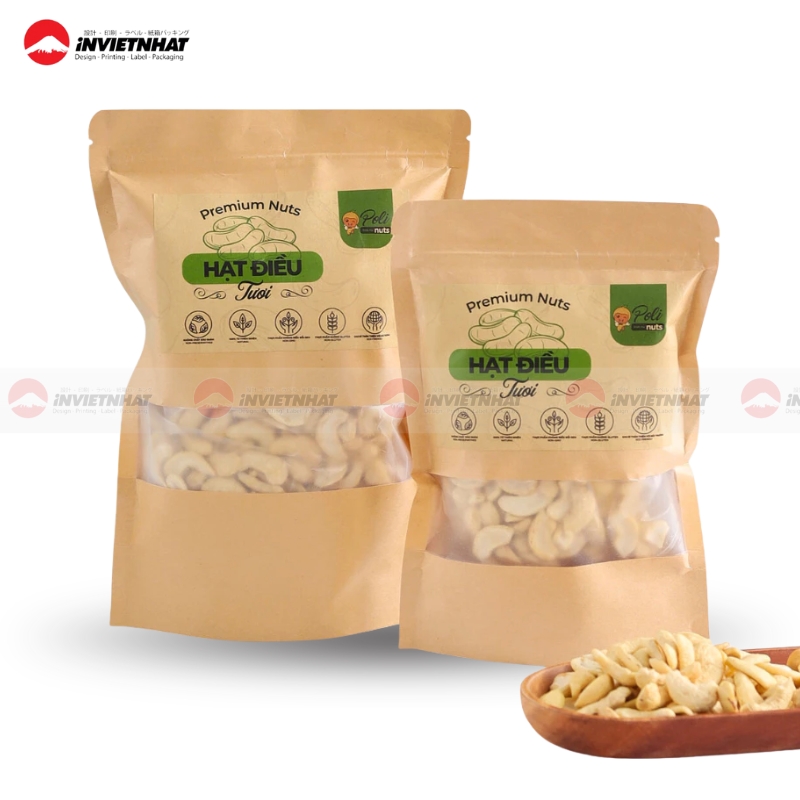 tui giay dung hat dieu khoa zip